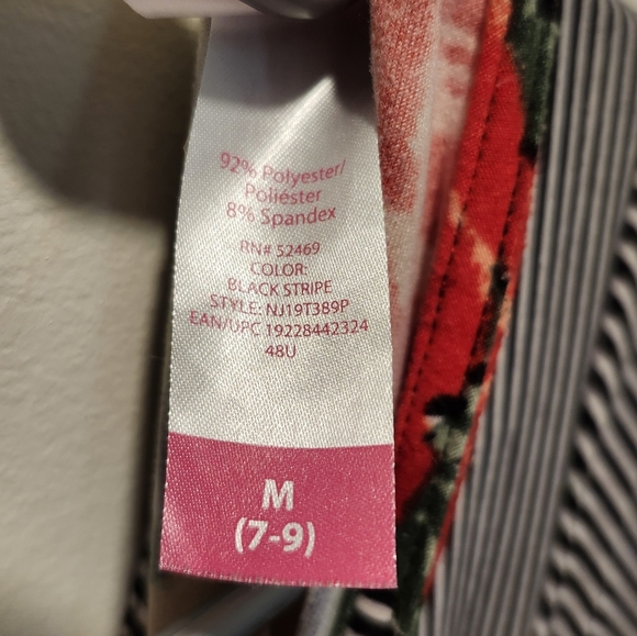 Eccentric Stripe Roses Mini Dress Size Medium No Boundaries Quarter Sleeve - Picture 6 of 7